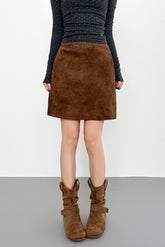 Vintage A Line Caramel Mini Skirt