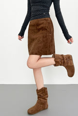Vintage A Line Caramel Mini Skirt