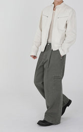 Vintage Washed Loose Straight Jeans