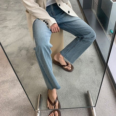 Vintage Washed Relaxed Fit Denim Jeans
