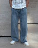 Vintage Washed Wide Leg Jeans