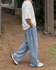 Vintage Washed Wide Leg Jeans