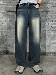 Vintage Wide Leg Denim Jeans Cleanfit Style