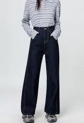 Vintage Wide Leg High Waist Denim Jeans