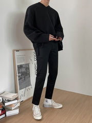 Vneck Pullover Casual Sweatshirt
