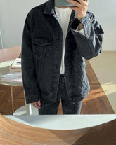 Washed Denim Jacket Trendy Casual Style