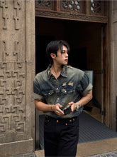 Washed Classic Denim Short Sleeve Shirt