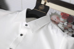 White And Black Splatter-Style Ombre Shirt