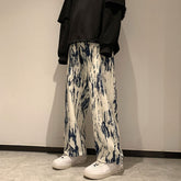 White And Blue Paint Streak Jeans