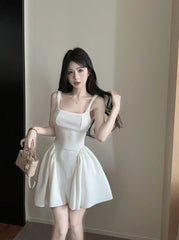 White Bow Peplum Dress
