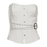 White Bustier Corset Top