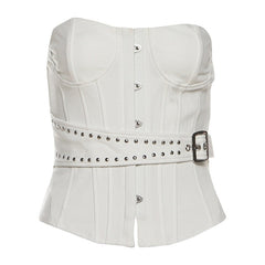 White Bustier Corset Top