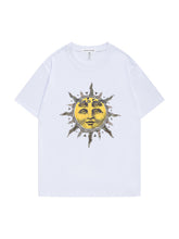 White Celestial Sun Graphic T-Shirt