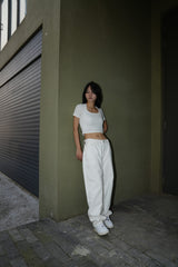 White Classic Low-Rise Baggy Jeans