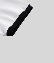 White Contrast Crewneck T-Shirt