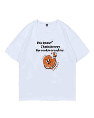 White Cookie Crumble Crewneck T-Shirt