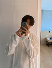 White Casual Long Sleeve Shirt