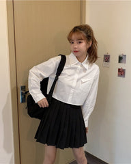 White Crop Shirt