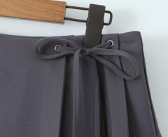 White Drawstring Ribbon Skirt