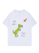 White 'End Of The World' Dinosaur T-Shirt