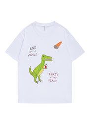 White 'End Of The World' Dinosaur T-Shirt