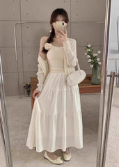 White Flower Thin Cardigan