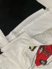 White Graphic Car Reconstructed Skirt