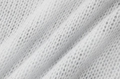 White Graphic Number Jersey Style Sweater