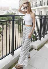 White Halter Crop Top