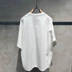 White Handwritten Text Graphic T-Shirt