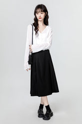 White Knit Sunscreen Cardigan Vneck Summer Top