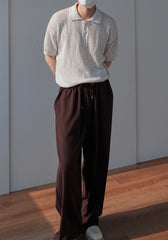Vintage Knit Polo Short Sleeve Shirt