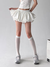 White Leg Bubble Bloomers Shorts