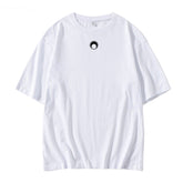White Minimalist Moon Print T-Shirt
