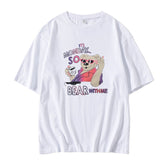 White Monday Bear Graphic T-Shirt