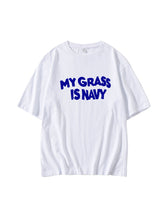White 'My Grass Is Navy' T-Shirt