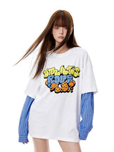 White Overlay Graffiti T-Shirt