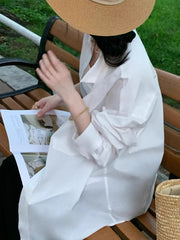 White Oversized Basic Shirt