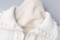 White Peterpan Collar Blazer