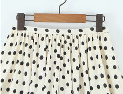 White Polka Dots Ballon Skirt