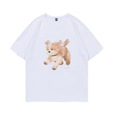 White Puppy Print T-Shirt