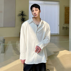 White Riveted Collar Shirt