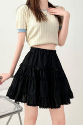 White Ruffled Tiered Skirt Flattering Summer Style