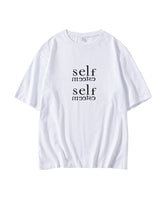 White Self-Esteem Print T-Shirt