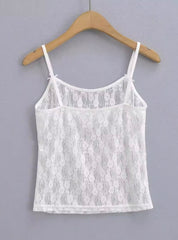 White Sheer Summer Lace Top