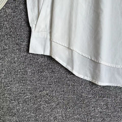 White Shoulder Slit Shirt