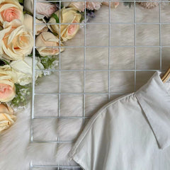 White Shoulder Slit Shirt