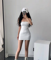 White Sling Bodycon Dress