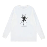 White Spider Print Long Sleeve T-Shirt