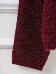 Wine Red Classic Button-Down Cardigan